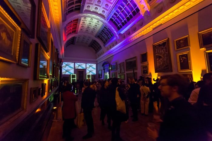 Bauhaus Recoded, Projection Mapping (Late at Tate Britain). Photo: Interactive Architecture Lab, The Barlett, UCL.
