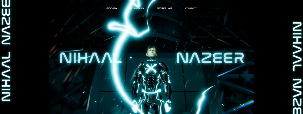 Screenshot from Nihaal's website