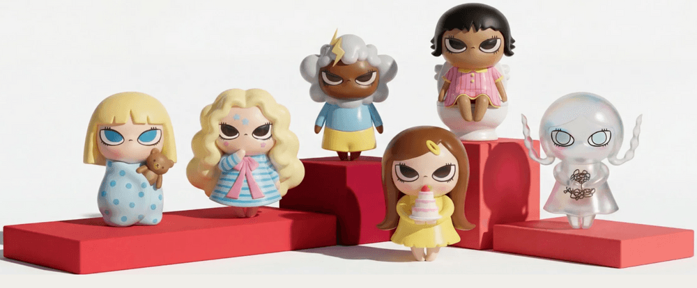Full range of 6 'blind box' 3D characters
