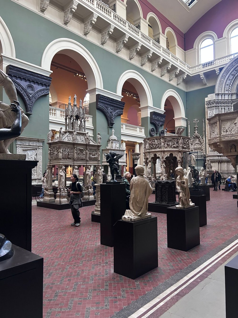 View of the sculpture gallery at the V&A