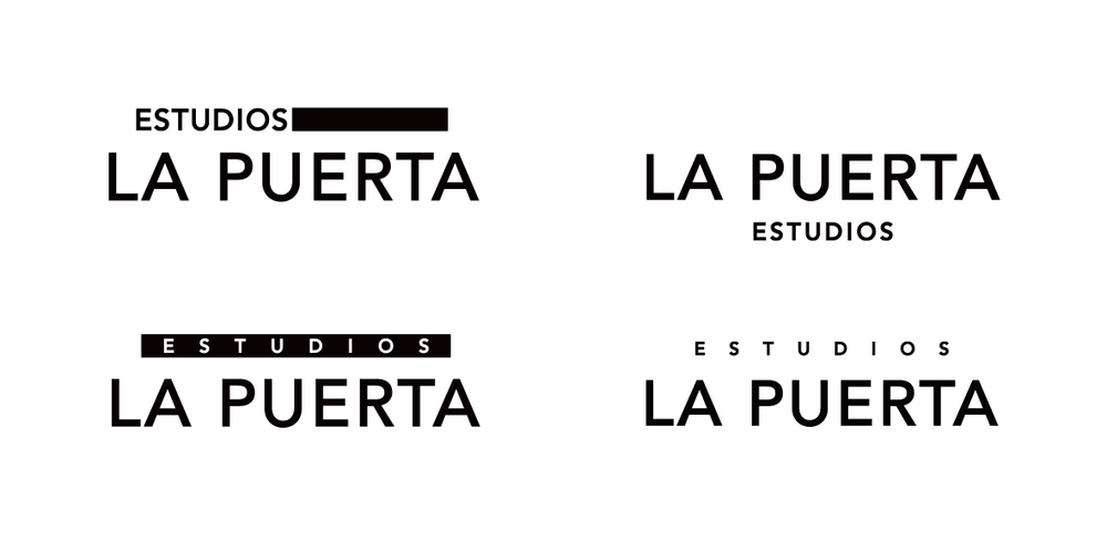 Typography variations for logo identity
